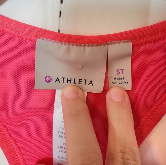 ATHLETA neon pink Turbocharge athletic tank S tall - Picture 4 of 5